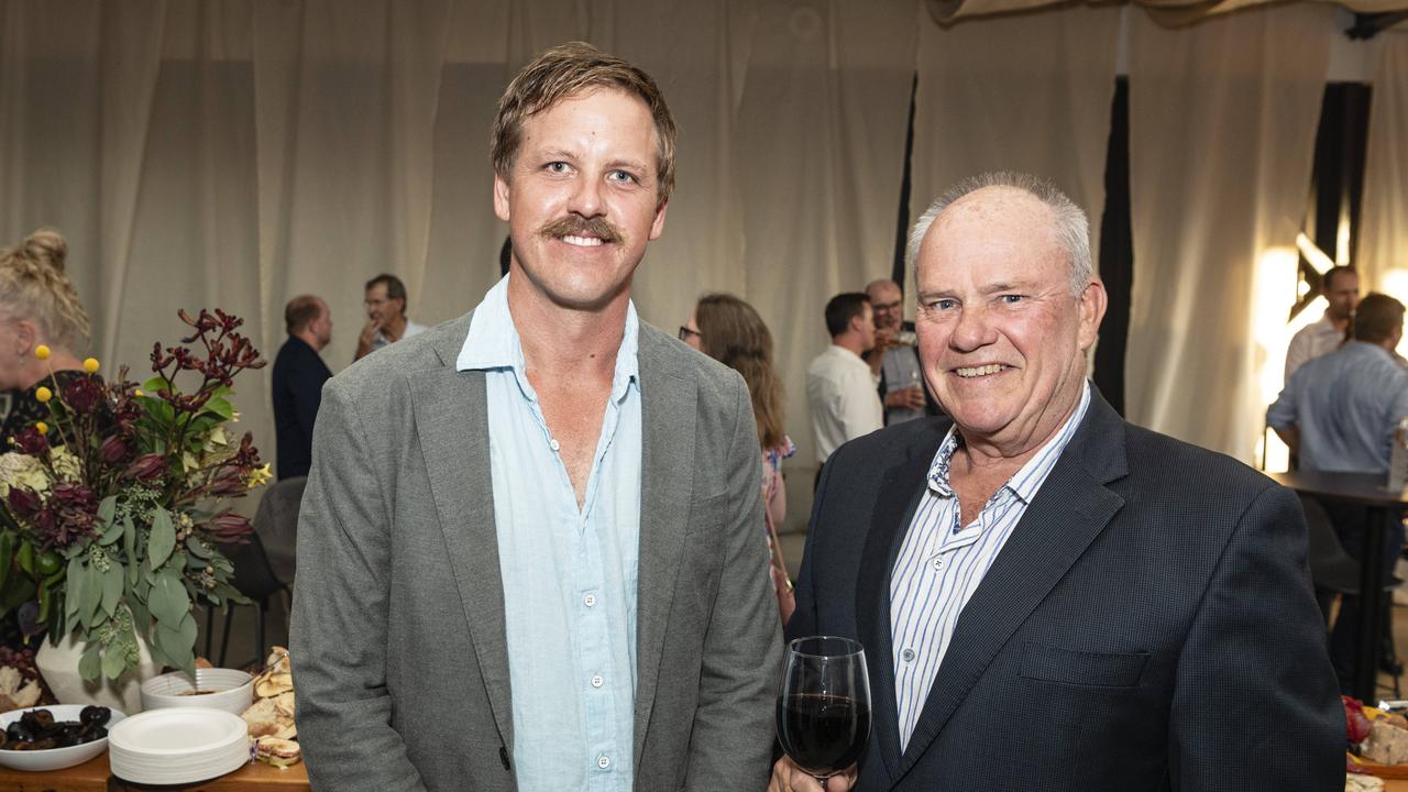 Scott Meurant (left) and Bill Grace at the Patterson &amp; Co Family Law opening function at the Rowes Building, Friday, February 7, 2025. Picture: Kevin Farmer