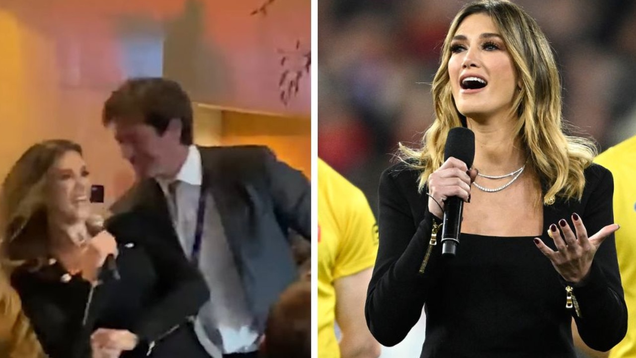 Delta Goodrem Xxx - AFL 2022: Gillon McLachlan takes Delta Goodrem's breath away, dancing video  | news.com.au â€” Australia's leading news site