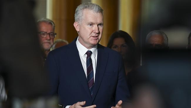 Workplace Relations Minister Tony Burke holds a press conference at Parliament House in Canberra, September 5, 2023. Picture: NCA NewsWire / Martin Ollman