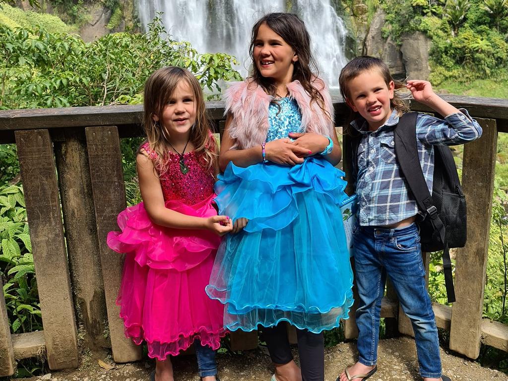 Missing kids Jayda, 11, Maverick, 9, and Ember, 8, taken by their father Tom Phillips, have been spotted for the first time since 2021. Picture: Facebook