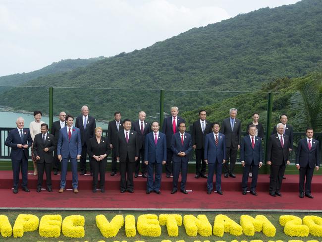 Prime Minister Malcolm Turnbull is at the summit with other world leaders in Vietnam. Picture: AP