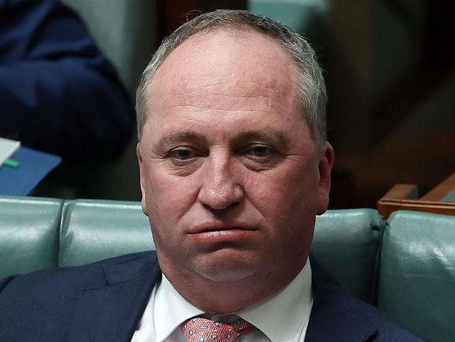 CANBERRA, AUSTRALIA NewsWire Photos AUGUST 04, 2021: Barnaby Joyce without a mask with Prime Minister Scott Morrison during Question Time in the House of Representatives in Parliament House Canberra.Picture: NCA NewsWire / Gary Ramage