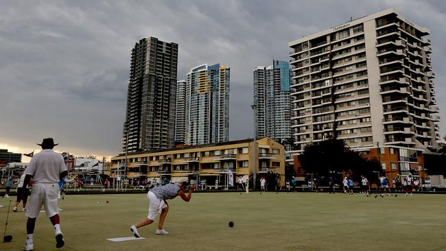 There are still cloudy skies at the Southport Bowls Club. Photo: Regi Varghese