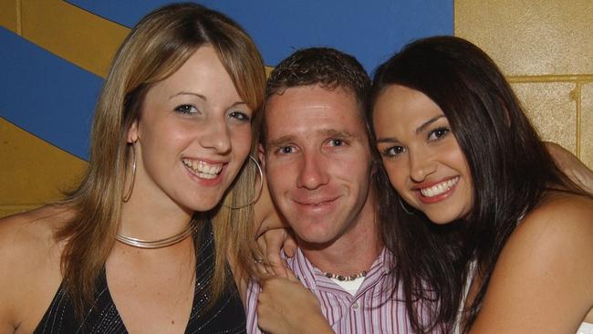 Carly Halford, Jamie Fogg and Elana Phipps at Mantaz Club and Bar pic Bryan Lynch AD065009