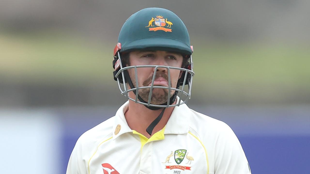 Travis Head leaves the pitch after being dismissed during day four of the Second Test in Galle, Sri Lanka. Photo: Getty Images