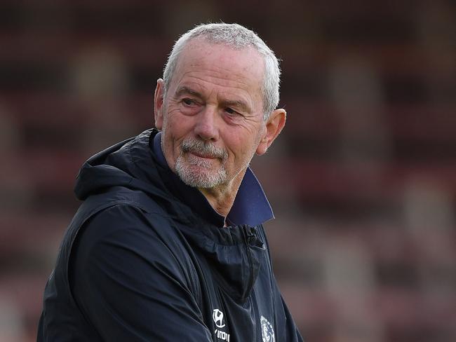 MELBOURNE, AUSTRALIA - MAY 21: Robert Walls looks over training during a Carlton Blues AFL training session at Ikon Park on May 21, 2019 in Melbourne, Australia. (Photo by Quinn Rooney/Getty Images)