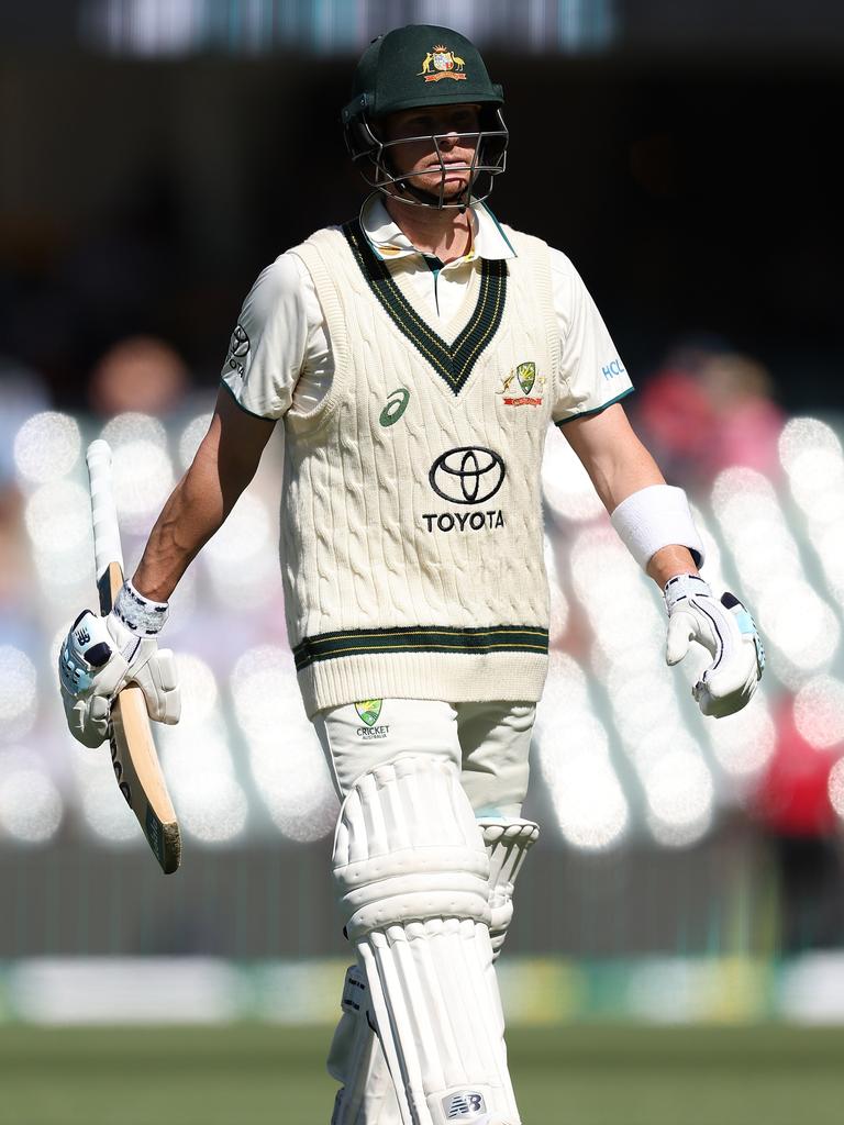 Smith made 12 in his first knock as opener. Picture: Paul Kane/Getty Images