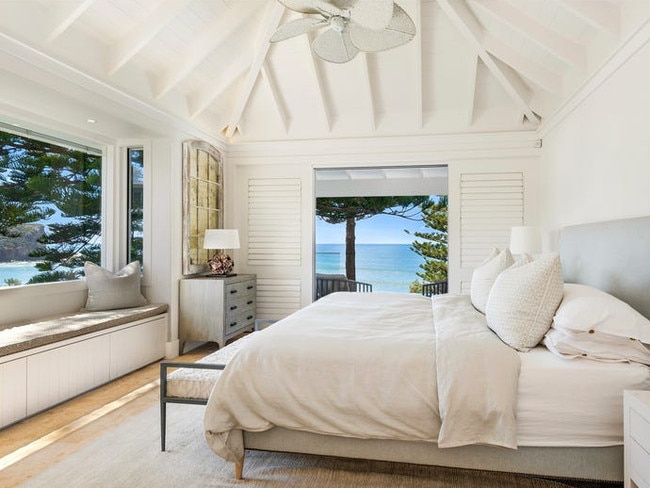 Bedroom with a beach view at Mr Allaway’s Sydney beachfront home. Picture: realestate.com.au