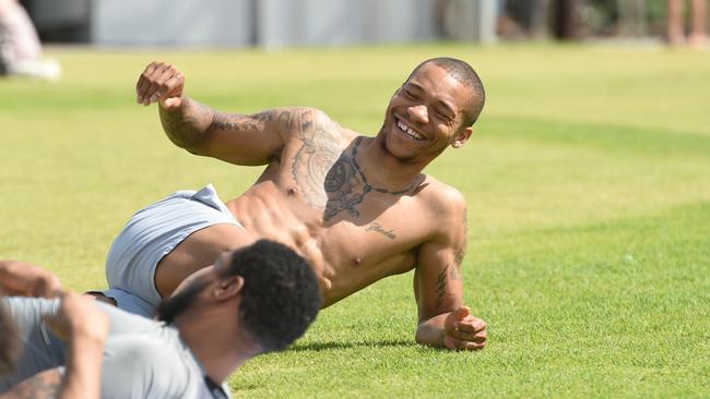 Jerome Randle was all smiles at Henley Beach. Picture: Tricia Watkinson