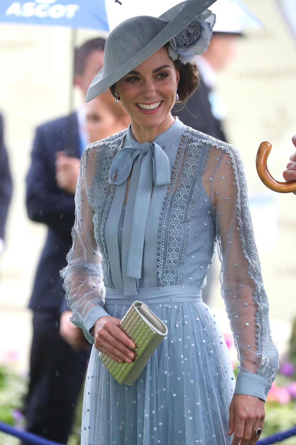 Kate Middleton led the blue trend in Elie Saab at Royal Ascot 2019 Vogue Australia