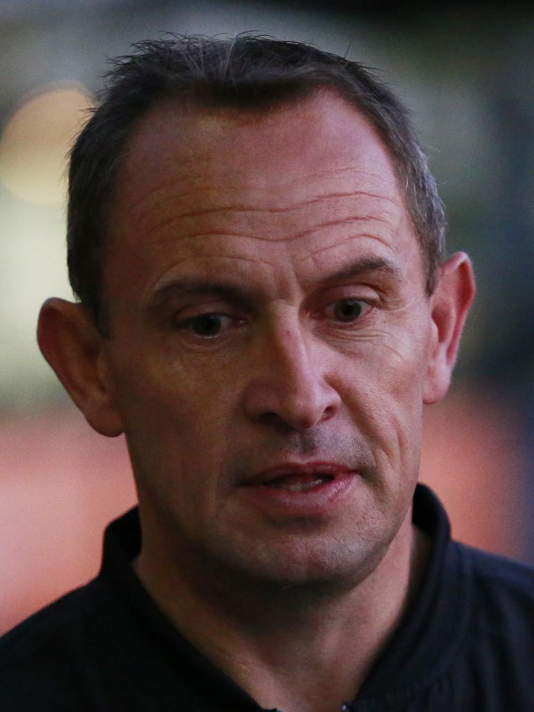 SYDNEY, AUSTRALIA - FEBRUARY 14: Chris Waller looks on after a Winx trackwork session at Rosehill Gardens on February 14, 2019 in Sydney, Australia. (Photo by Mark Evans/Getty Images)