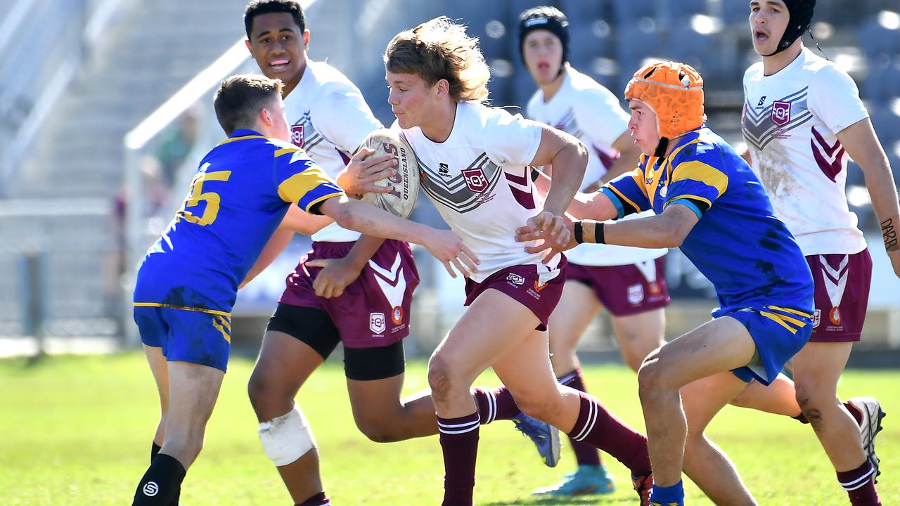 Redcliffe SHS’s Nate Berrigan Queensland White Vs ACT. Thursday July 7, 2022. Picture, John Gass