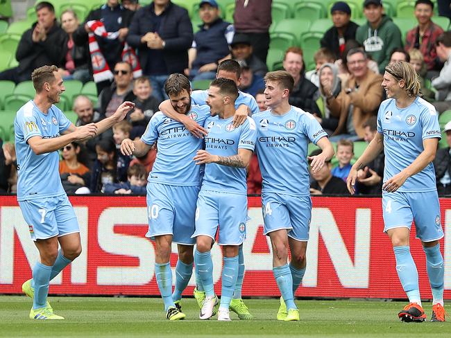 Melbourne City are enjoying good vibes on and off the field. Picture: Getty Images