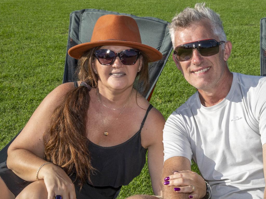 Natalija and Aaron Wheat. Triple M Mayoral Carols by Candlelight. Sunday 8th December, 2024. Picture: Nev Madsen.