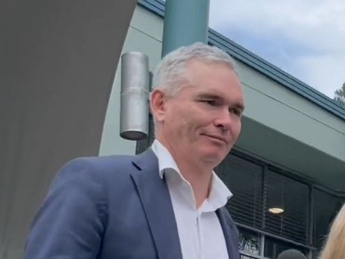 Former Labor MP Craig Thomson leaving Gosford Court at a previous appearance.