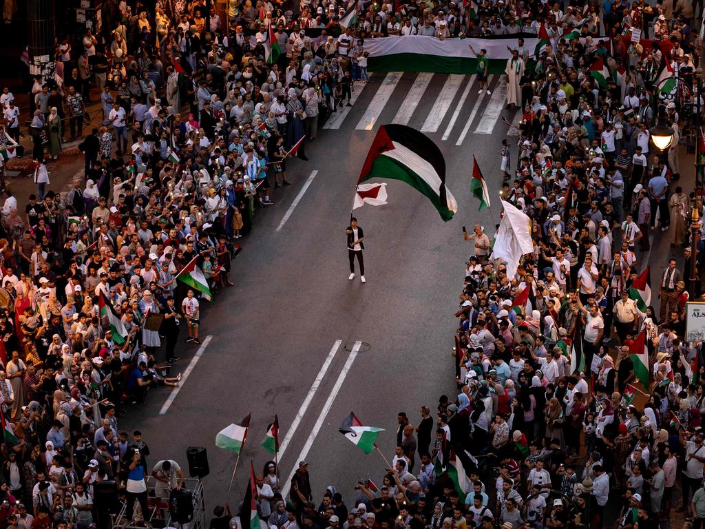 Thousands turned out in a show of support for Palestinians. Picture: Fadel Senna/AFP