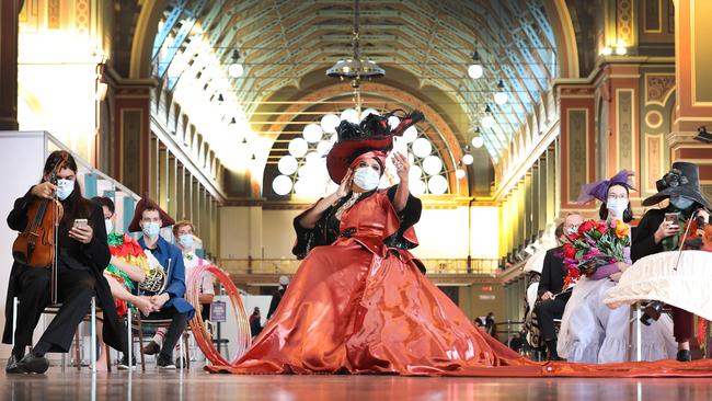 The entertainers are urging their fellow Victorians to get the jab. Picture: David Caird