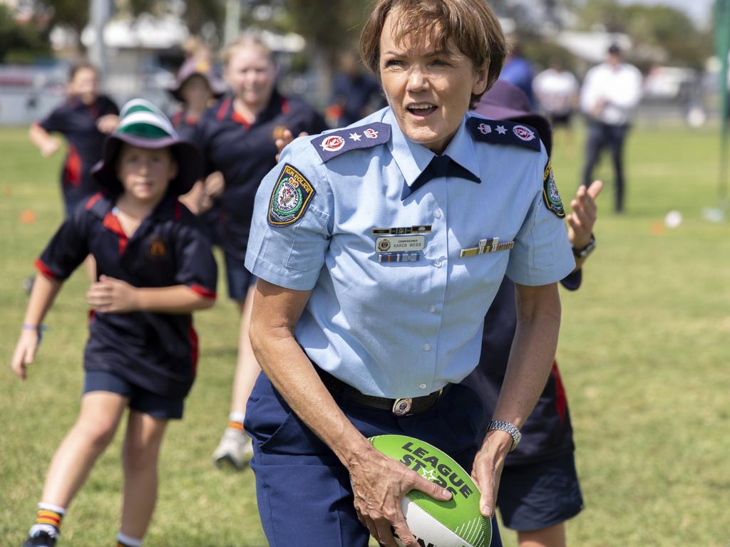 NSW Police Commissioner Karen Webb at the Project Pathfinder launch in Moree. Picture: NSW Police