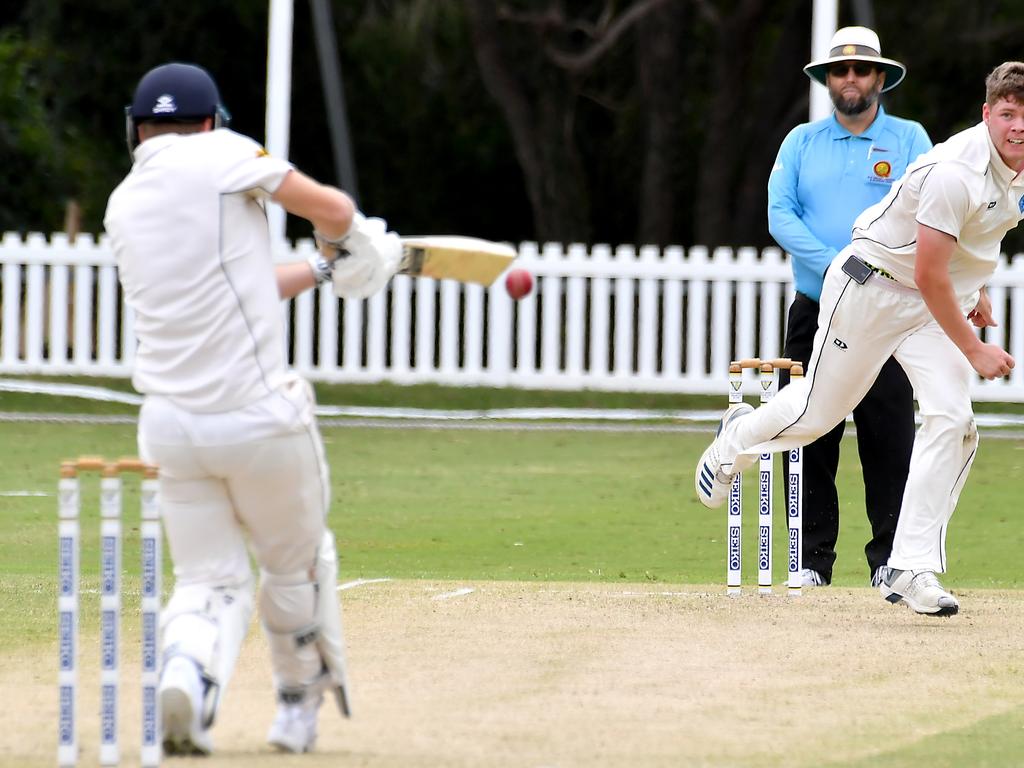 Norths bowler Sam Neale Sci-Fleet Motors club cricket competition between Valley and Norths Saturday October 1, 2022. Picture, John Gass