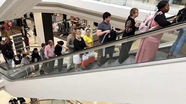 31/07/2023: Views inside the Myer store on its  last day of trading in the centre of Brisbane. pic Lyndon Mechielsen/Courier Mail