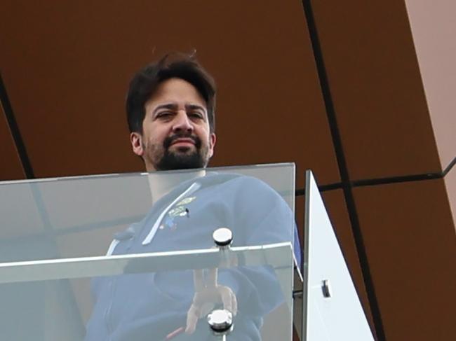 Lin Manuel Miranda on his inner-city penthouse balcony. Picture WP Media.