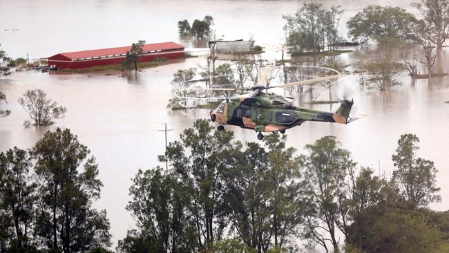 Two defence helicopters and 100 army personnel are going to be on standby as NSW braces for potential major flooding tomorrow.