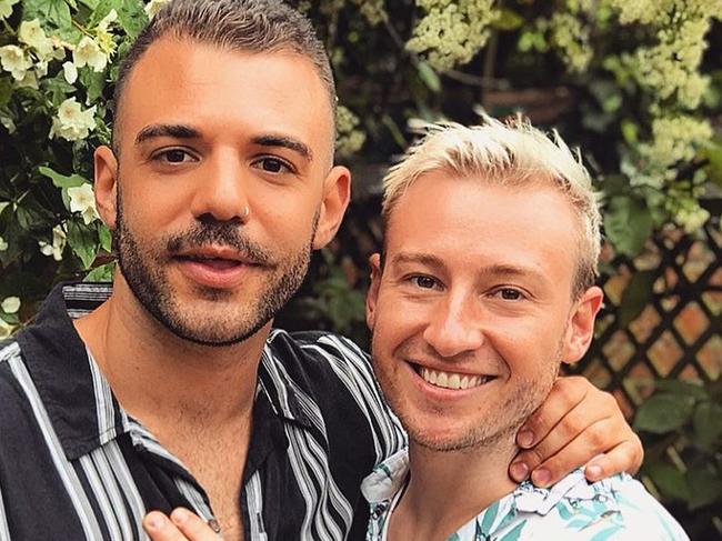 Luke Rutherford proposed to partner, former Olympic diver Matthew Mitcham in June. Picture: Instagram