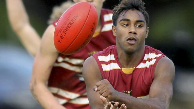 Kysaiah Pickett in action for Prince Alfred College. Picture: AAP