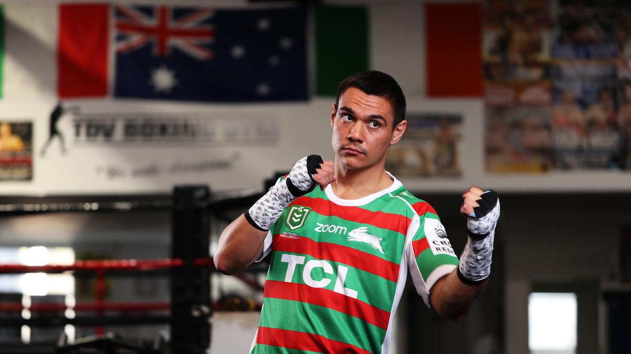 Petinju Australia Tim Tszyu berlatih di Bondi Boxing Club, Sydney.  Gambar: THM Sport / Brett Costello