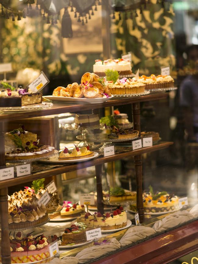 Cakes in the Hopetoun Tea Rooms in the Block Arcade.