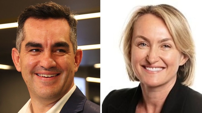 Super Retail Group CEO Anthony Heraghty and former head of HR Jane Kelly.