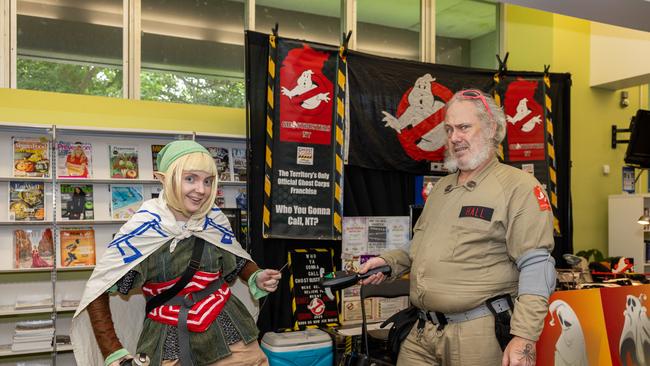 Ludo and Hall at the City of Darwin Geektacular event, 2025. Picture: Pema Tamang Pakhrin