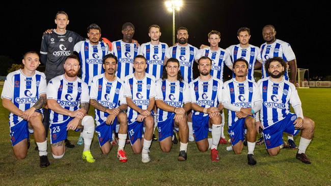Action shots from the fifth annual GleNTi Cup between Hellenic AC and Darwin Olympic SC, June 3, 2025. Picture: Pema Tamang Pakhrin
