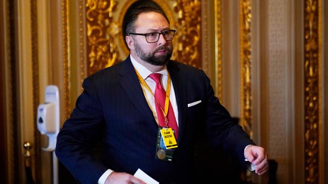 Jason Miller, Senior Adviser to the Trump 2020 re-election campaign in the Capitol. Picture: AFP.