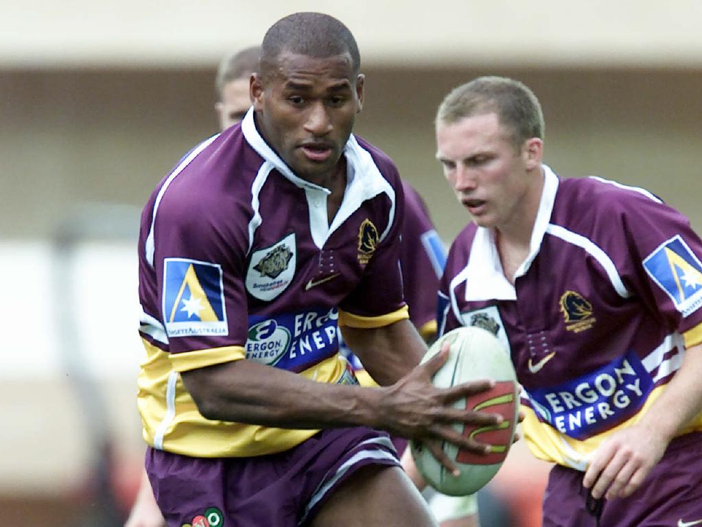 Lote Tuqiri playing in the NRL decider for the Broncos.