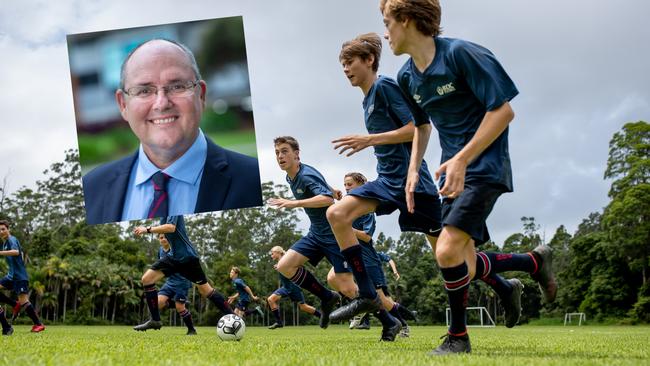 Bishop Druitt College had the highest income of schools on the Coffs Coast. Inset: Principal Nick Johnstone.