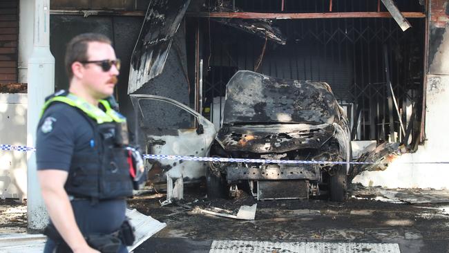 MELBOURNE, AUSTRALIA. NewsWire Photos. JANUARY 12, 2024. For the second time in two days a tobacco shop in Altona has been fire bombed. This time using a car to ram the front door.  Picture: NCA NewsWire/ David Crosling