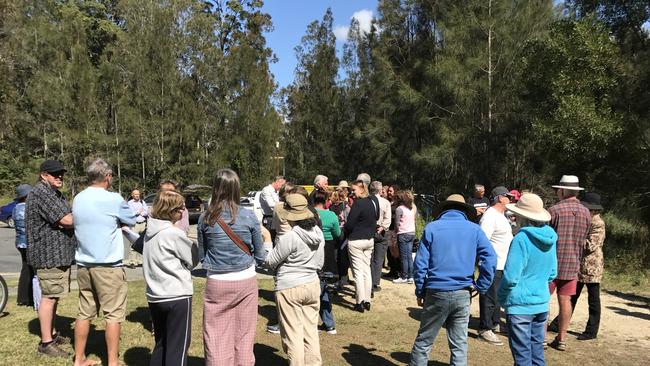 Team Koala, Friends of the Koala and Landcare members at the announcement yesterday.