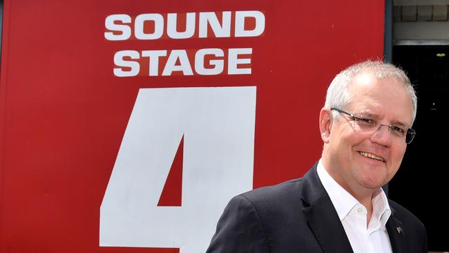 Prime Minister Scott Morrison has been talking with the film and entertainment industry about what is needed for them to restart. Picture: AAP Image/Darren England