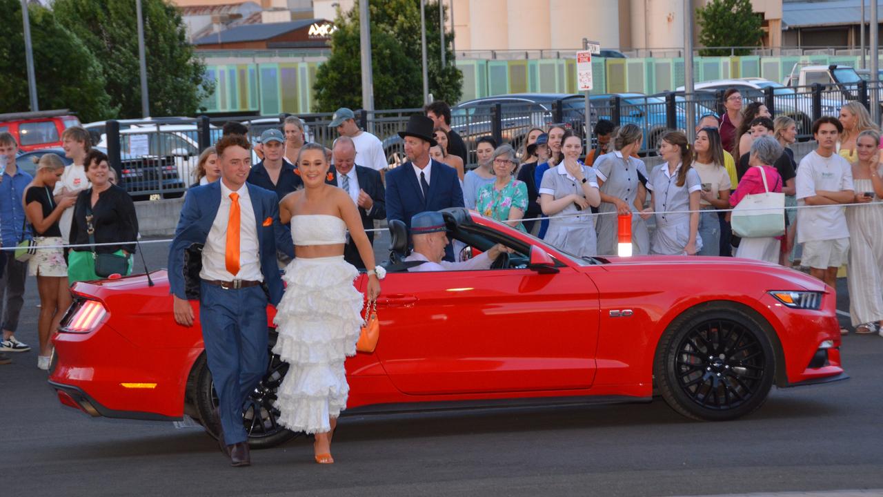 Toowoomba school formals. At the 2023 St Ursula's College formal is graduate Erynn Millward with her partner Tom Wederell. Picture: Rhylea Millar