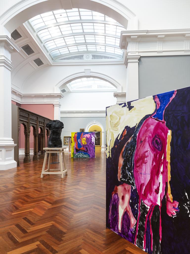 Installation view: 2022 Adelaide Biennial of Australian Art: Free/State, featuring works by Tom Polo, Art Gallery of South Australia, Adelaide, photo: Saul Steed