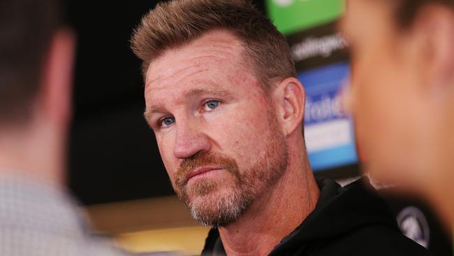 Nathan Buckley has called on the AFL to ensure the 6-6-6 rule is enforced. Picture: Michael Dodge/Getty Images. 