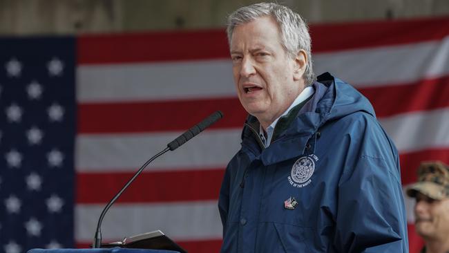 New York Mayor Bill de Blasio. Picture: AFP