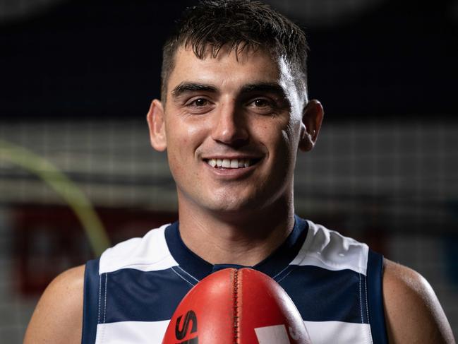 06-02-2024 Geelong Cats photo day at GMHBA stadium.Shaun Mannagh. Picture: Brad Fleet