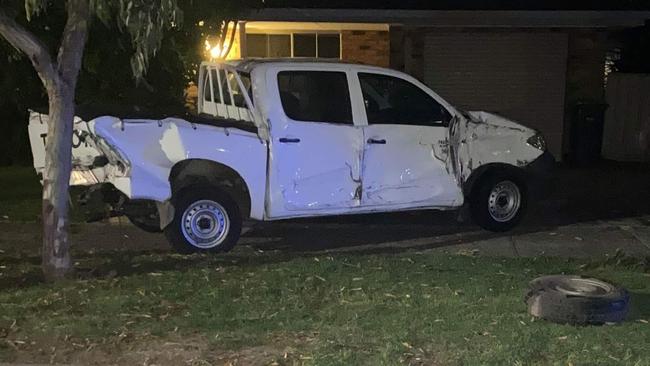A damaged car in Epping. Picture: Thomastown 3074 Facebook page