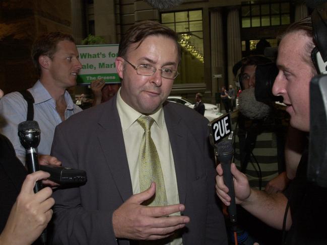 Anthony Albanese in 2004. He had accused John Howard of using the Iraq War “to present yourself as a strong wartime leader”.