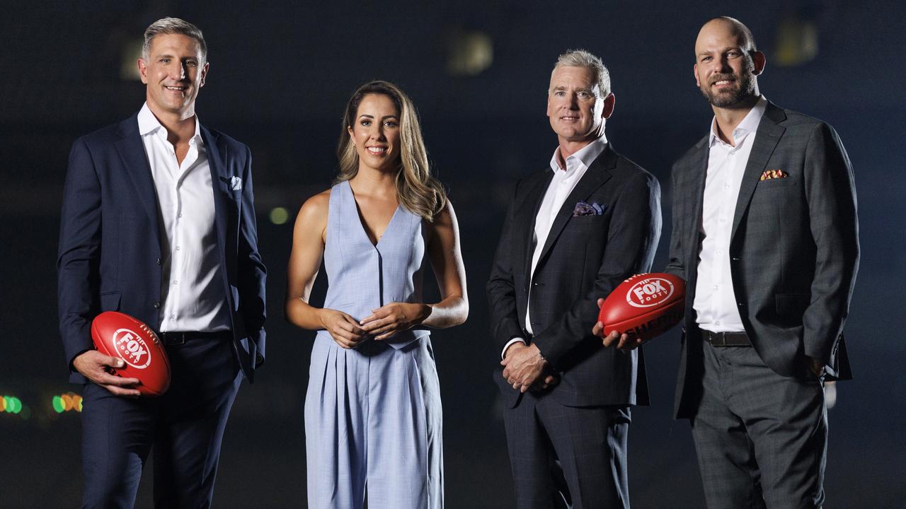 The Perth team: Matthew Pavlich, Kath Loughnan, Adam Simpson and Will Schofield.