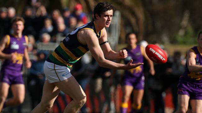 Ethan Phillips during the VAFA Grand Final between Collegians v St Kevins. Picture: Hamish Blair