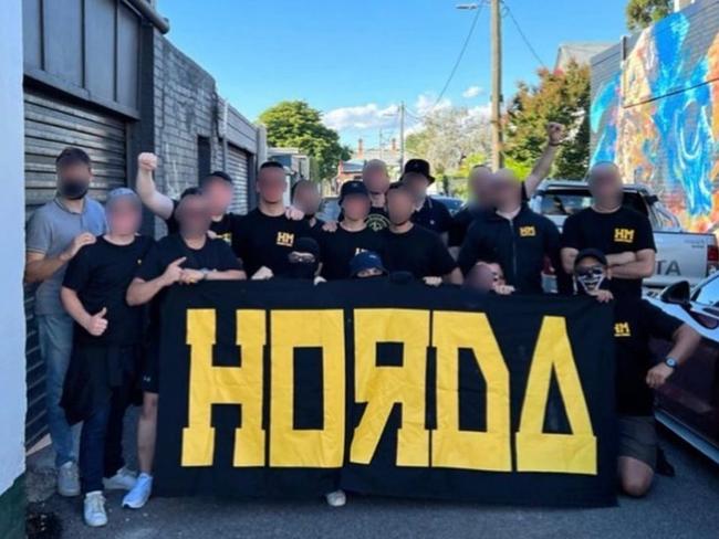 Horda is an extreme Melbourne Victory hooligan group. Source: Instagram