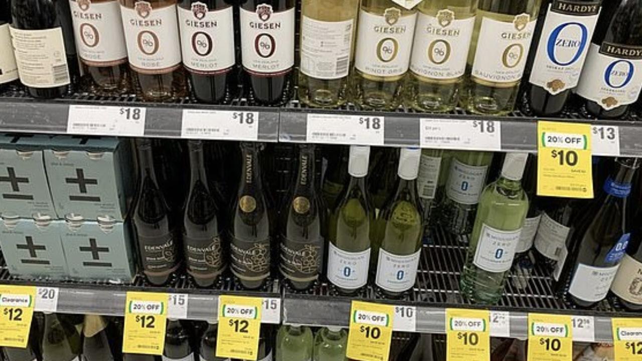 A recent photo of a shelf at Liquorland has stirred up angry questions from customers online. Picture: Reddit